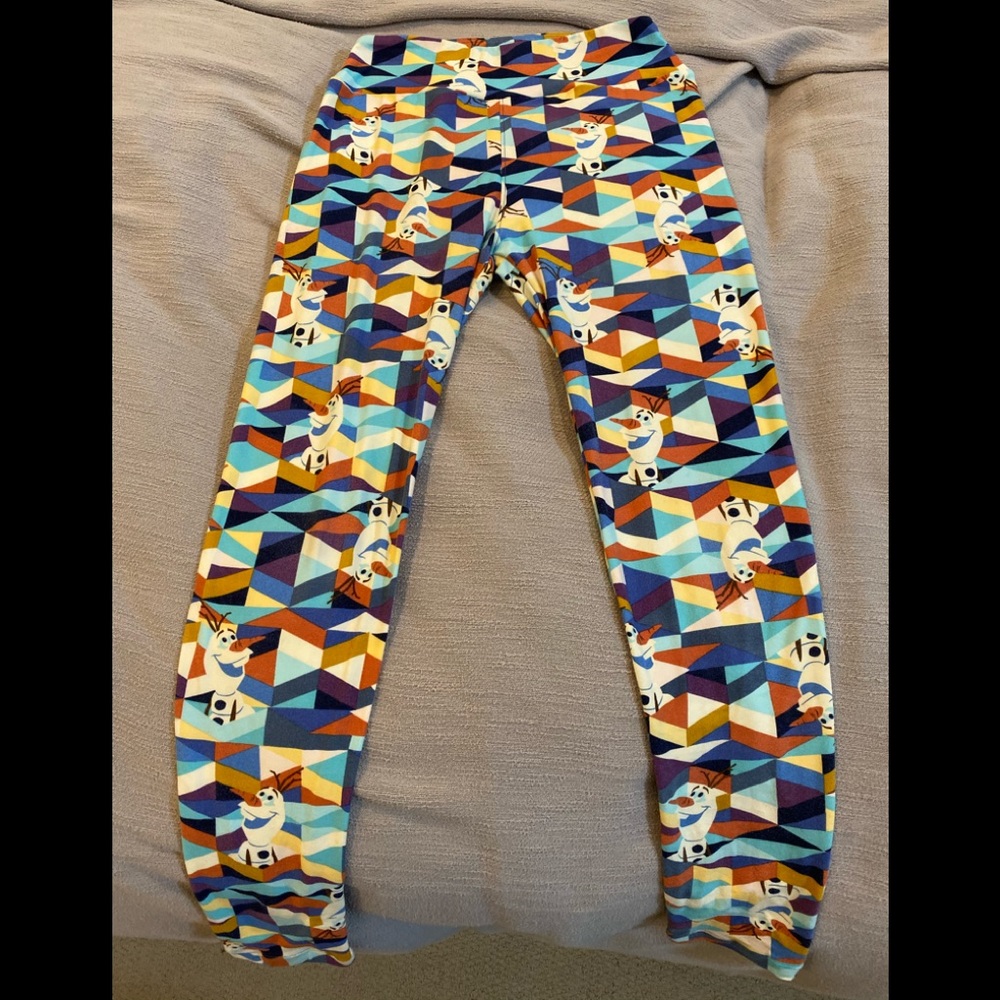 LuLaRoe Disney - Frozen Olaf Geometric Legging OS